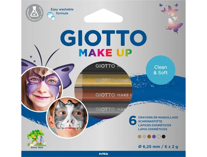 Giotto Set de 6 Lápices Cosméticos Colores Metálicos Giotto Set de 6 Lápices Cosméticos Colores Metálicos