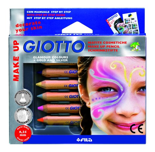Giotto Set de 6 Lápices Cosméticos Make Up Colores Metálicos