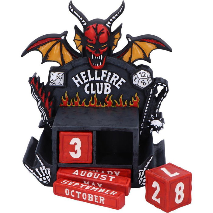Stranger Things Calendario perpetuo Hellfire Club 15 cm