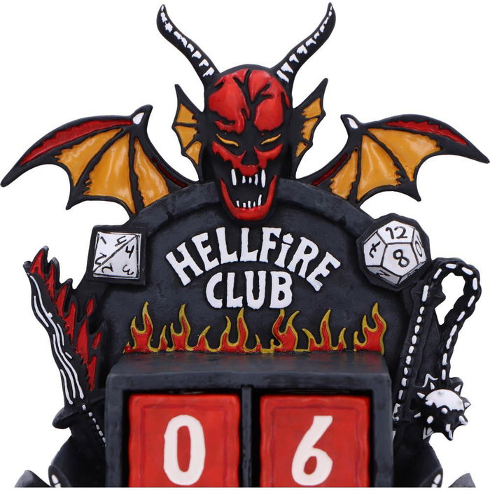 Stranger Things Calendario perpetuo Hellfire Club 15 cm
