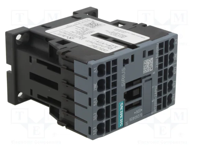 SIEMENS 3RT2015-2AP02 Contactor de 3 polos, 7A, 230VAC SIEMENS 3RT2015-2AP02 Contactor de 3 polos, 7A, 230VAC