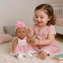 Tachan Muñeca 26cm Conjunto Vestido Rosa T01066 con Diadema Ideal para +18 Meses