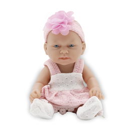 Tachan Muñeca 26cm Conjunto Vestido Rosa T01066 con Diadema Ideal para +18 Meses