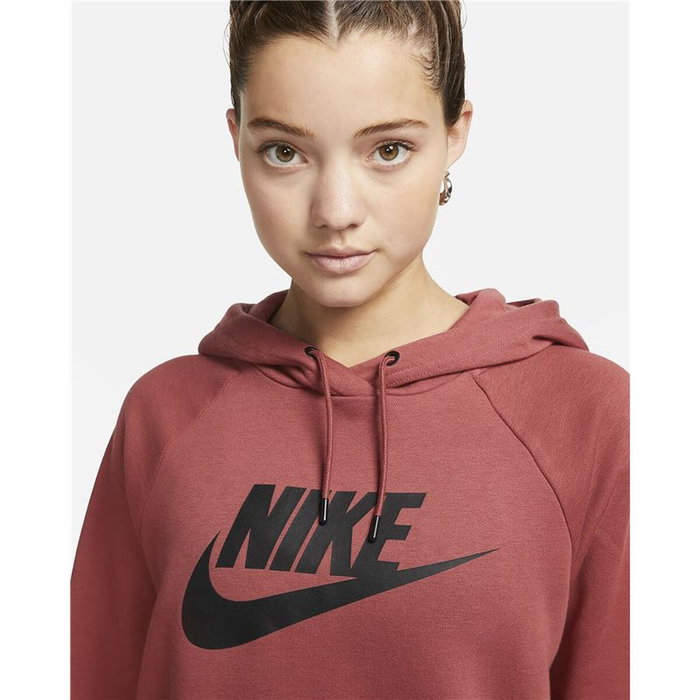 Sudadera con Capucha Mujer Nike Essential Rojo Carmesí Sudadera con Capucha Mujer Nike Essential Rojo Carmesí