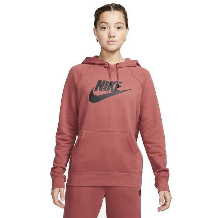 Sudadera con Capucha Mujer Nike Essential Rojo Carmesí Sudadera con Capucha Mujer Nike Essential Rojo Carmesí