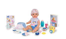 Baby Born Muñeco Lukas Baño Divertido 36 cm con 6 Funciones y 14 Accesorios