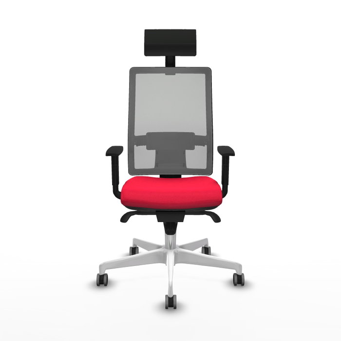 PIQUERAS Y CRESPO Silla de oficina Horna con mecanismo Sincro Rojo y Gris PIQUERAS Y CRESPO Silla de oficina Horna con mecanismo Sincro Rojo y Gris