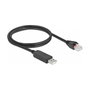 DeLOCK Cable de conexión serial USB 2.0 Tipo-A a RS-232 RJ45 de 1 m negro con chipset FTDI