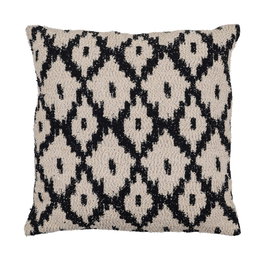Cojín Blanco y Negro Algodón / Poliéster 45 X 45 cm (Set de 2)