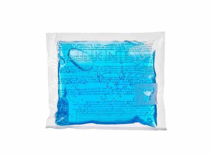 Leknes Acumulador de Frío 200 ml, para Conservar Alimentos, Dimensiones 14x2x12.5 cm, Color Azul (Set de 48)