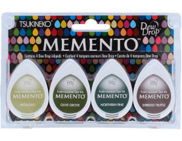 Tsukineko Set de 4 almohadillas de tinta gota MEMENTO Parque Central