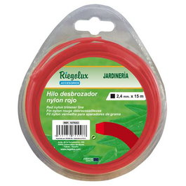Riegolux RGX Hilo de desbrozadora nylon cuadrado 2,4 mm x 15 m
