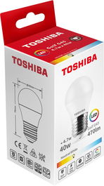 Toshiba Bombilla LED G45 E27 4.7W 4000K Luz Blanca Neutra