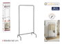Confortime Perchero Metálico Negro Mate 80 x 40 x 160 cm (6 Unidades)