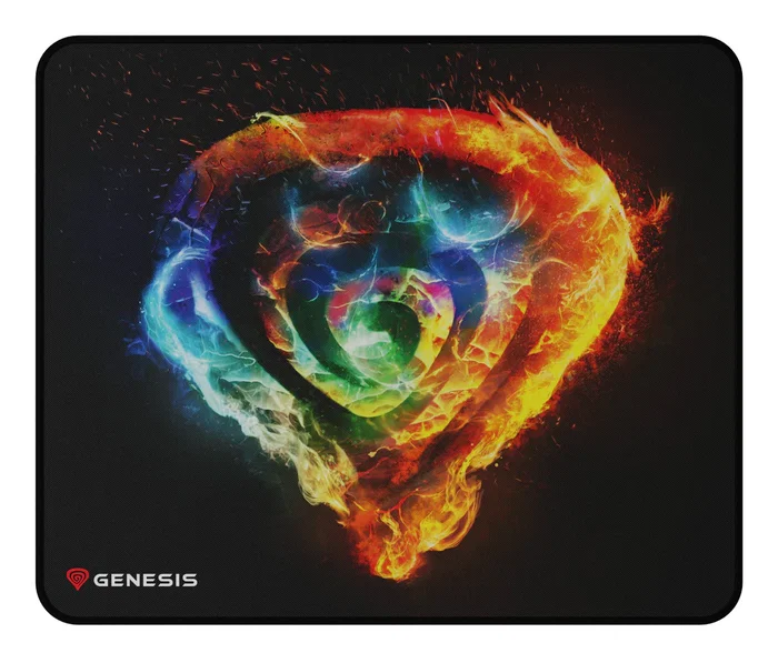 Genesis Alfombrilla de ratón para juegos Carbon 500 M Fire G2, tela speed, multicolor, 300x250mm, antideslizante y resistente al agua