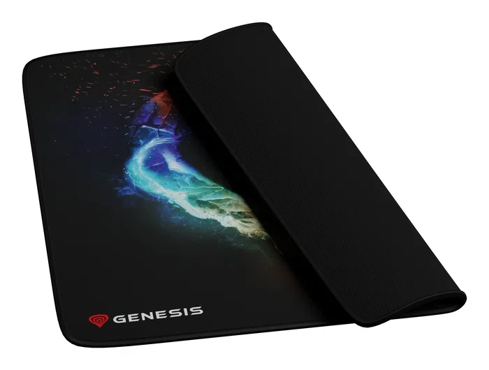 Genesis Alfombrilla de ratón para juegos Carbon 500 M Fire G2, tela speed, multicolor, 300x250mm, antideslizante y resistente al agua