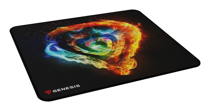 GENESIS Carbon 500 M Fire G2 Alfombrilla de ratón para juegos de Tela, Superficie Speed para Precisión y Deslizamiento Suave, Multicolor