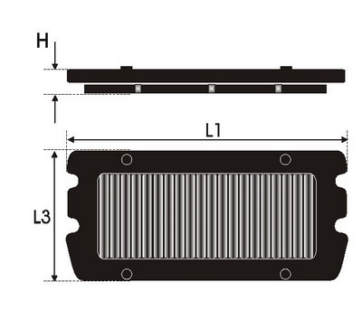 Green Filters Filtro de Aire para Moto MT0593