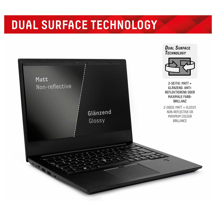 Displex Filtro de Privacidad 01764 para MacBook Air/Pro 13.3", Antirreflectante, Protector Anti-Rayaduras 5H, Filtro Luz Azul 98%, Montaje Magnético, Negro