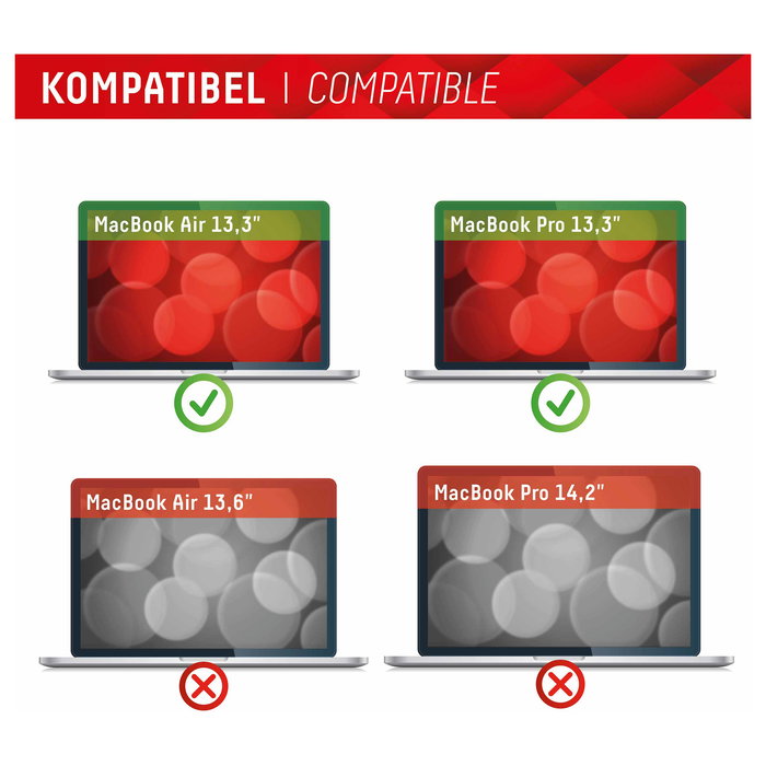 Displex Filtro de Privacidad 01764 para MacBook Air/Pro 13.3", Antirreflectante, Protector Anti-Rayaduras 5H, Filtro Luz Azul 98%, Montaje Magnético, Negro