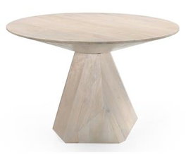 DKD Home Decor Mesa Redonda de Comedor Mango 120x120x77