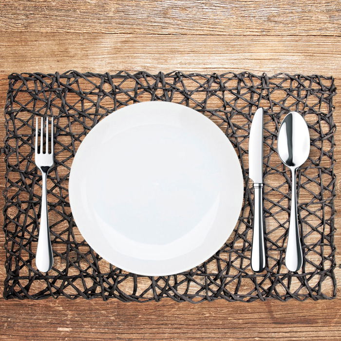 Saveur et Degustation Individual Decorativo y Práctico 45x30 cm Colores Surtidos Negro Gris Beige