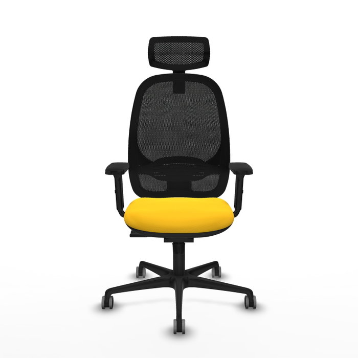 PIQUERAS Y CRESPO Silla de oficina Cilanco con mecanismo Sincro, Amarillo y Negro PIQUERAS Y CRESPO Silla de oficina Cilanco con mecanismo Sincro, Amarillo y Negro