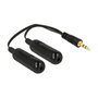 DeLOCK Cable Adaptador Splitter de Audio 3,5 mm Macho a 2 x 3,5 mm Hembra con Control de Volumen, 19 cm, Negro