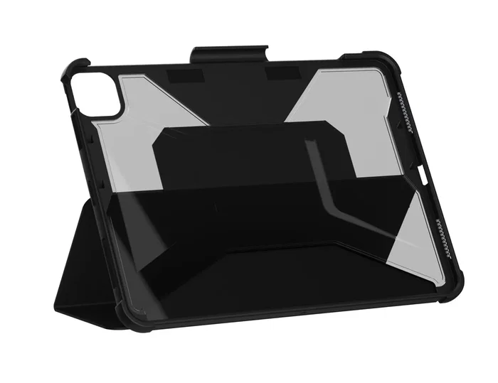 Urban Armor Gear Funda Plyo para iPad Air 2022 (5ª Generación) de 27.7 cm / 10.9 pulgadas - Negro Metálico con Modo Espera y Portabolígrafo