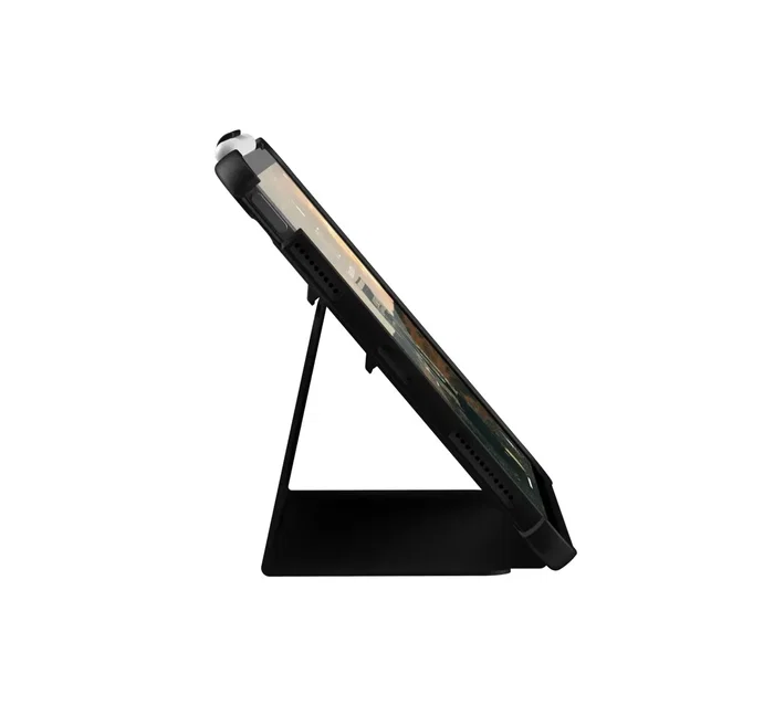 Urban Armor Gear Funda Plyo para iPad Air 2022 (5ª Generación) de 27.7 cm / 10.9 pulgadas - Negro Metálico con Modo Espera y Portabolígrafo