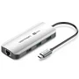 Vention Docking USB-C 6 en 1 Estación de Acoplamiento con 4K HDMI, 100W PD, 3xUSB 3.0, Gigabit RJ45 y Carcasa Aluminio Gris