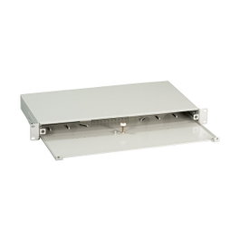 EFB Elektronik Spleißbox ausziehbar 1HE sin frontal, sin equipar, gris