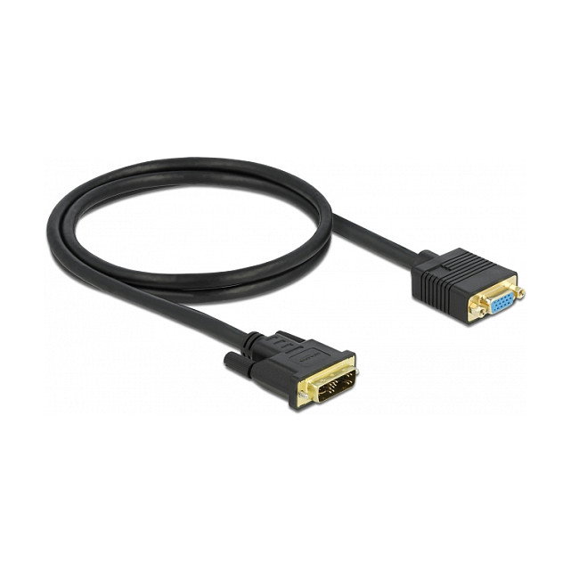 DeLOCK Adaptador de Cable DVI 12+5 Macho a VGA Hembra 1 m DeLOCK Adaptador de Cable DVI 12+5 Macho a VGA Hembra 1 m