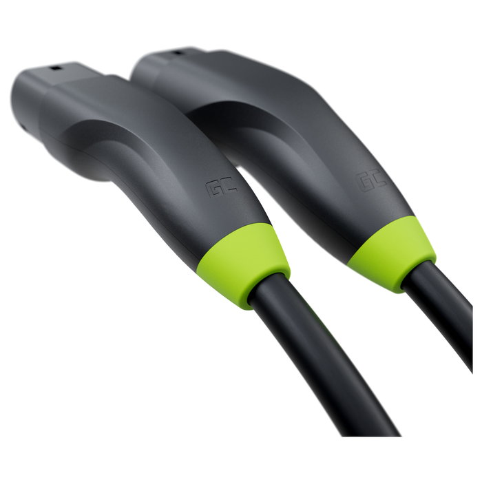 Green Cell Cable de Carga para Vehículo Eléctrico Snap Type 2 11 kW 7 m Green Cell Cable de Carga para Vehículo Eléctrico Snap Type 2 11 kW 7 m