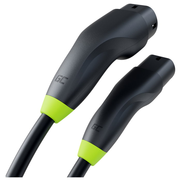 Green Cell Cable de Carga para Vehículo Eléctrico Snap Type 2 11 kW 7 m Green Cell Cable de Carga para Vehículo Eléctrico Snap Type 2 11 kW 7 m