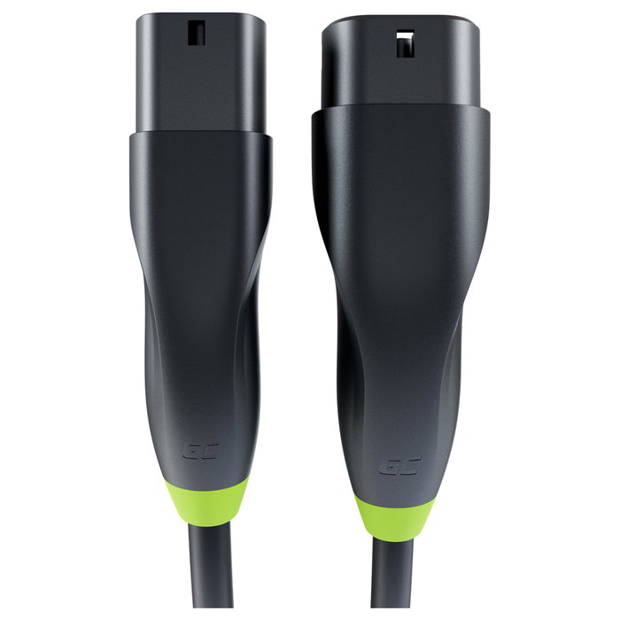 Green Cell Cable de Carga para Vehículo Eléctrico Snap Type 2 11 kW 7 m Green Cell Cable de Carga para Vehículo Eléctrico Snap Type 2 11 kW 7 m