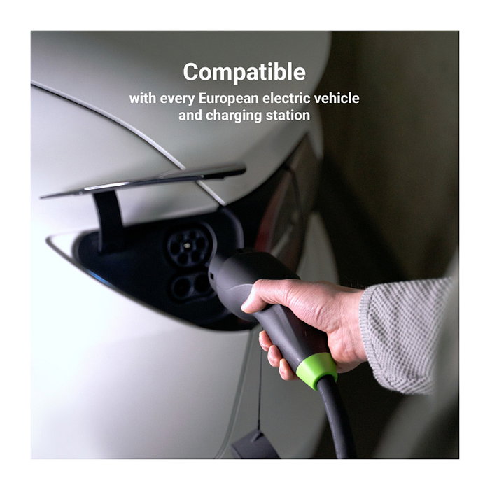 Green Cell Cable de Carga para Vehículo Eléctrico Snap Type 2 11 kW 7 m Green Cell Cable de Carga para Vehículo Eléctrico Snap Type 2 11 kW 7 m