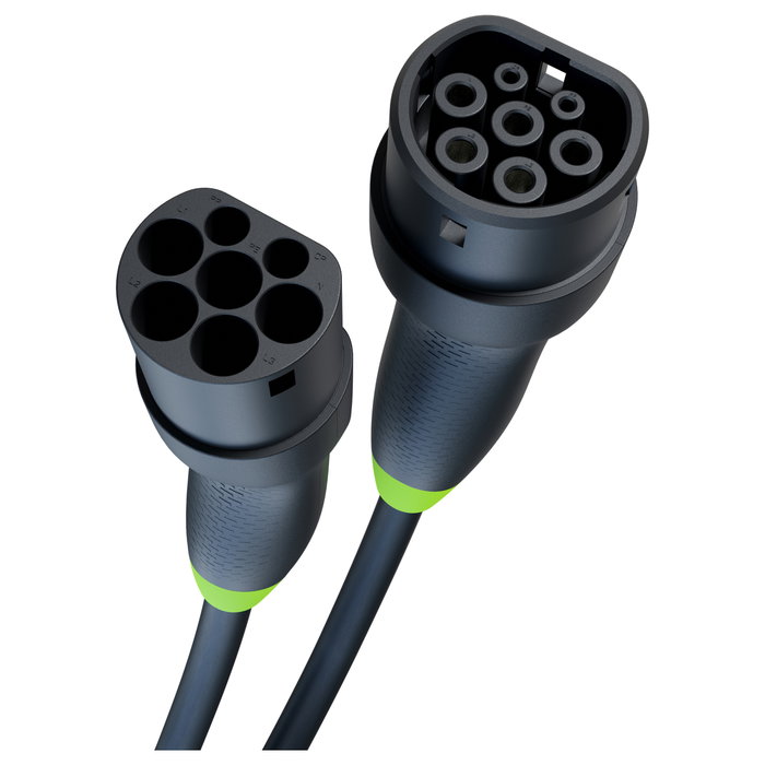 Green Cell Cable de Carga para Vehículo Eléctrico Snap Type 2 11 kW 7 m Green Cell Cable de Carga para Vehículo Eléctrico Snap Type 2 11 kW 7 m