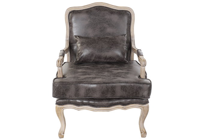 DKD Home Decor Sillón Loft Marrón Natural 70 x 66 x 94 cm PU y Rubberwood DKD Home Decor Sillón Loft Marrón Natural 70 x 66 x 94 cm PU y Rubberwood