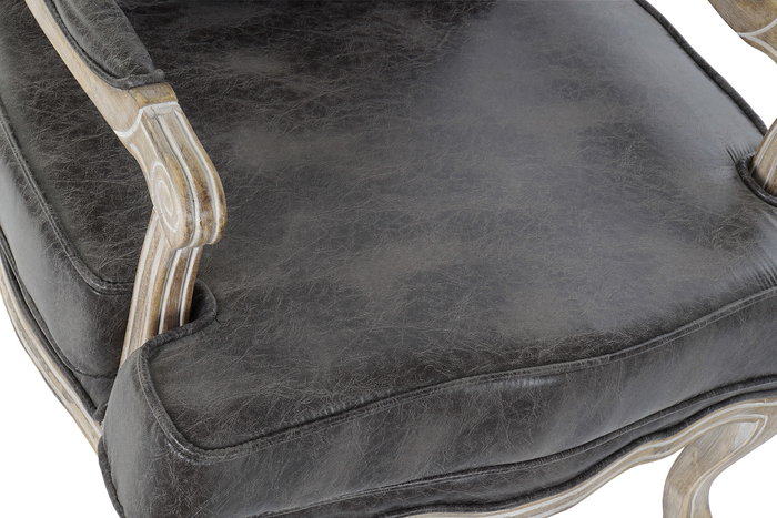 DKD Home Decor Sillón Loft Marrón Natural 70 x 66 x 94 cm PU y Rubberwood DKD Home Decor Sillón Loft Marrón Natural 70 x 66 x 94 cm PU y Rubberwood