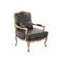 DKD Home Decor Sillón de PU y Rubberwood Marrón Desgastado