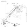 Gembird MA-DA1U-01 Brazo de Montaje de Escritorio con Puertos USB, 17-32 pulgadas
