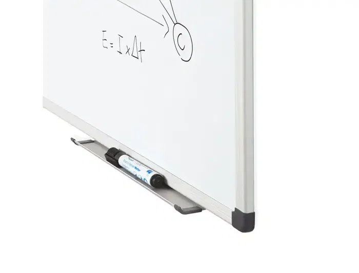 Rocada Pizarra Blanca Lacada Magnética con Marco de Aluminio y Cantoneras para Uso Frecuente 45x60 cm
