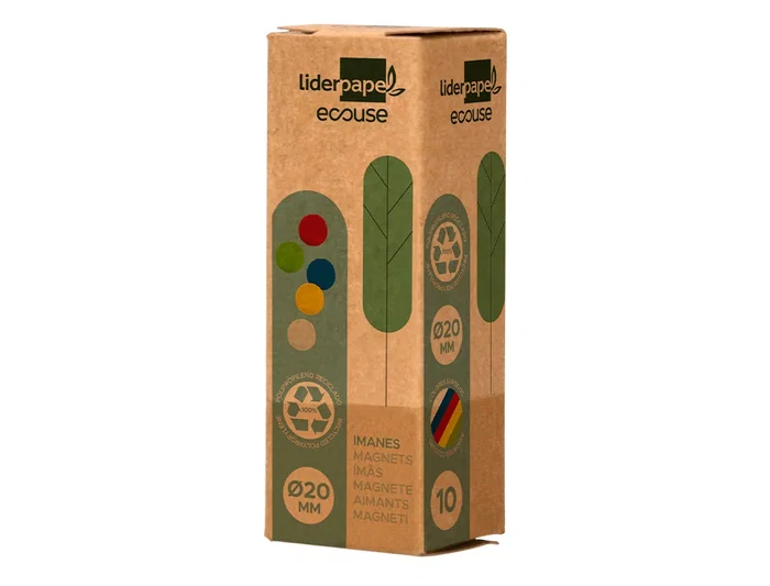 Liderpapel Iman Ecouse PP Reciclado para Pizarra Magnética 20 mm Caja de 10 Unidades