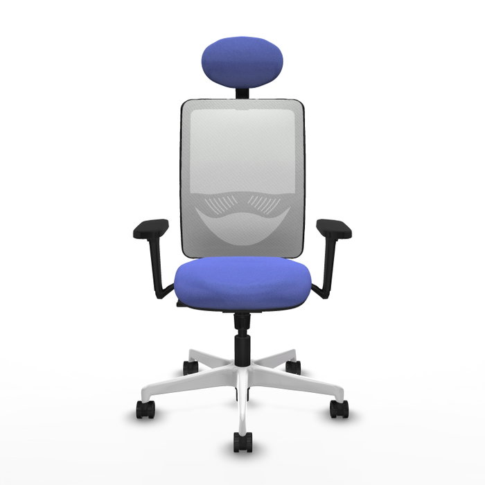 PIQUERAS Y CRESPO Silla de oficina Zulema con mecanismo Sincro, Azul claro y Blanco PIQUERAS Y CRESPO Silla de oficina Zulema con mecanismo Sincro, Azul claro y Blanco