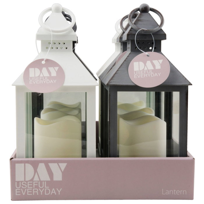 Day Farolillo con vela LED recargable 10x10x24cm