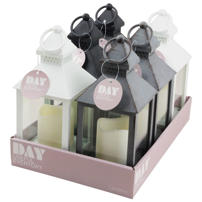 Day Farolillo con vela LED recargable 10x10x24cm