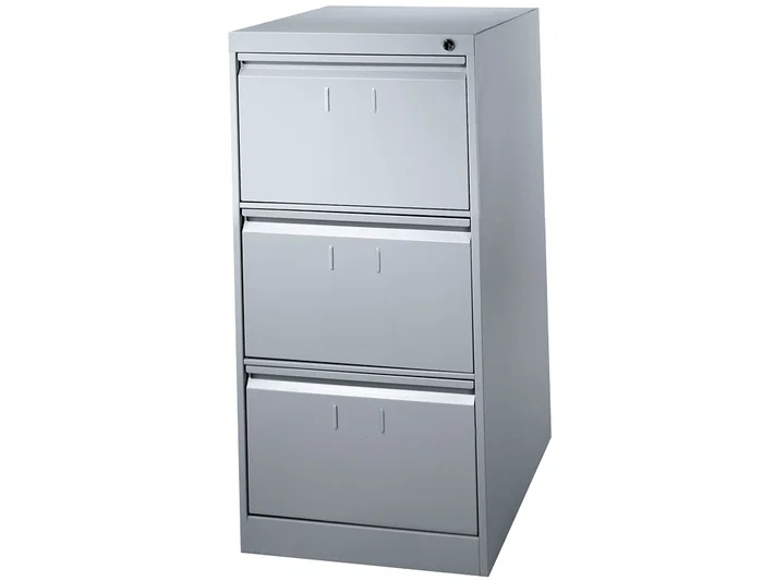 Blanca Fichero Metálico Cajones 1375 Gris 101cm Alto x 47.5cm Ancho x 65cm Prof. 3 Cajones para Carpetas DIN A4/Folio