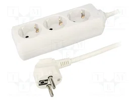 LOGILINK Regleta de alimentación LPS205 de 3 tomas, 1,4 m, blanco