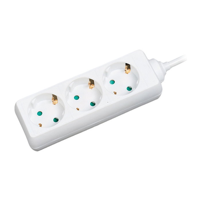 LogiLink Regleta de 3 tomas, 1,4m, blanco, con toma de tierra LogiLink Regleta de 3 tomas, 1,4m, blanco, con toma de tierra